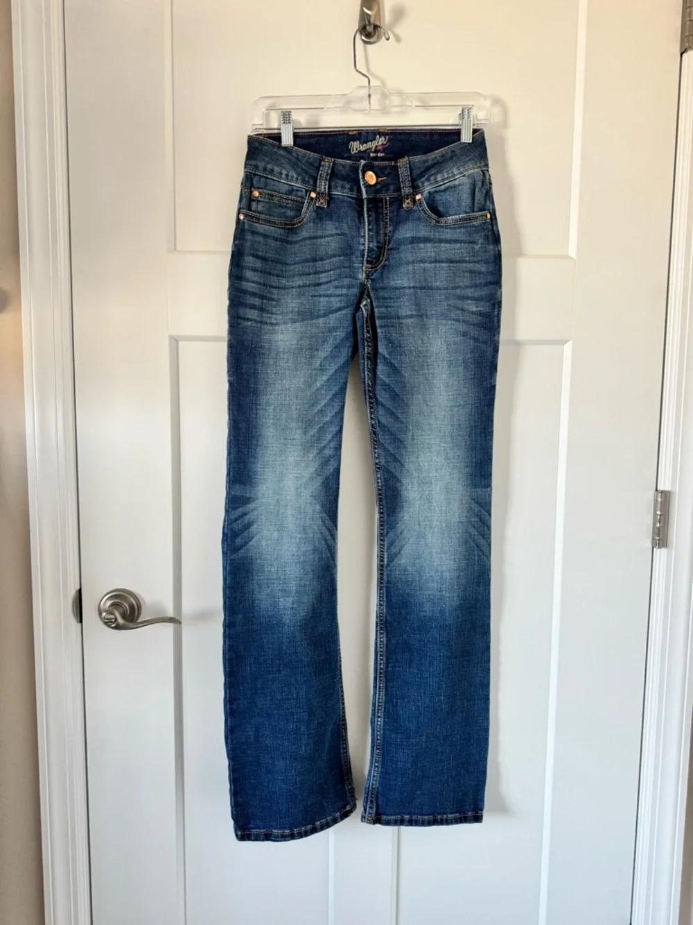 Wrangler Retro Mae Mid Rise Bootcut Blue Denim Jeans Size 1, 26W x 34L